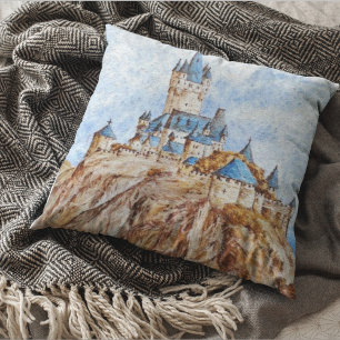 Castle on the River Rhine Cushion
