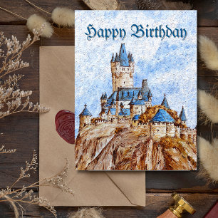 Castle on the River Rhine Postcard