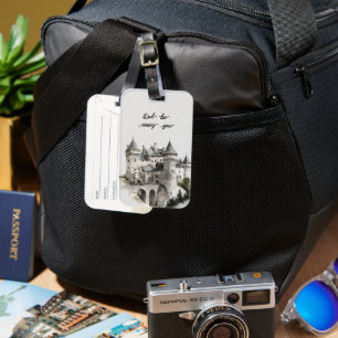 Castle Owl Be Seeing You Luggage Tag