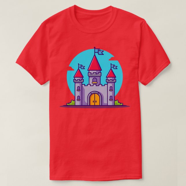 Castle Palace Cartoon T-Shirt (Design Front)