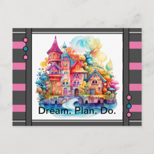 Castle Pink Dreamworld Postcard