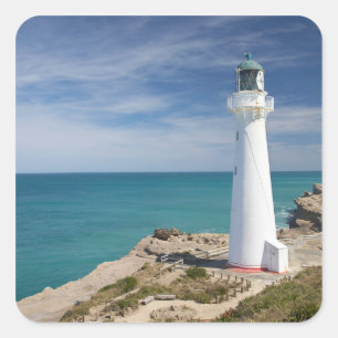 Castle Point Lighthouse, Castlepoint, Wairarapa, Square Sticker