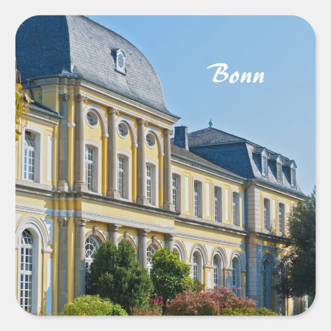 Castle Poppelsdorf Square Sticker (Front)