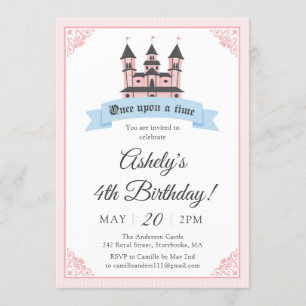 Castle Princess Royal Birthday Party Invitation