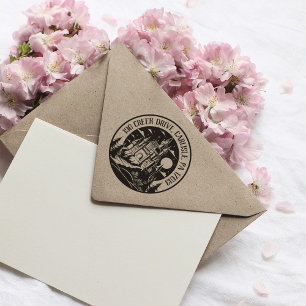 Castle Return Addres Stamp For Fairytail Wedding