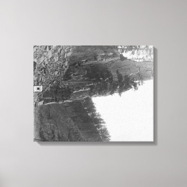 Castle Rock between Hill City and Rockerville Canvas Print (Front)