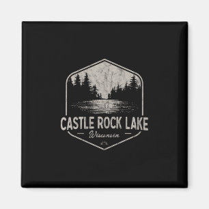 Castle Rock Lake Wisconsin Outdoors Vintage Magnet