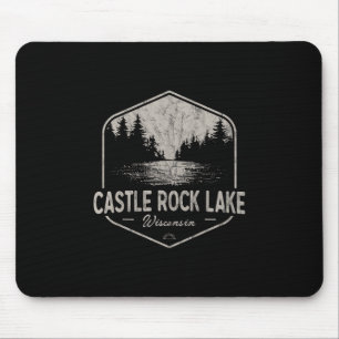 Castle Rock Lake Wisconsin Outdoors Vintage Mouse Mat