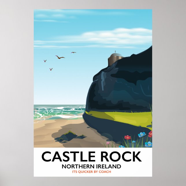 castle rock northern ireland travel poster. poster (Front)