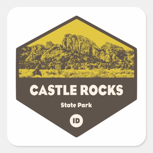 Castle Rocks State Park Idaho Square Sticker (Front)