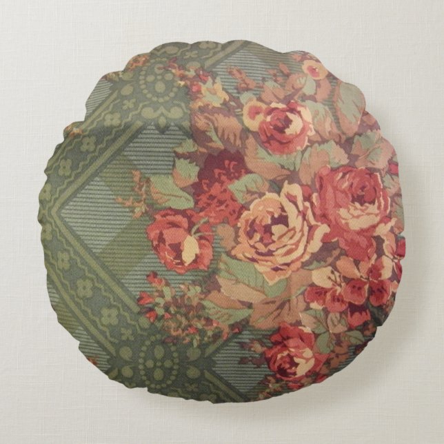 Castle Roses Round Cushion (Front)