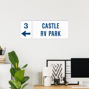 Castle RV Park Road Sign