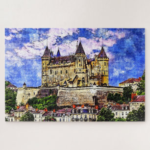 Castle Saumur, Loire Valley, France. Jigsaw Puzzle