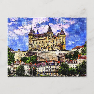 Castle Saumur, Loire Valley, France. Postcard