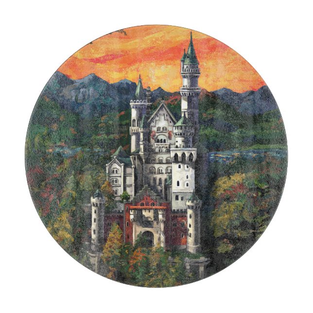 Castle Schloss Neuschwanstein Cutting Board (Front)