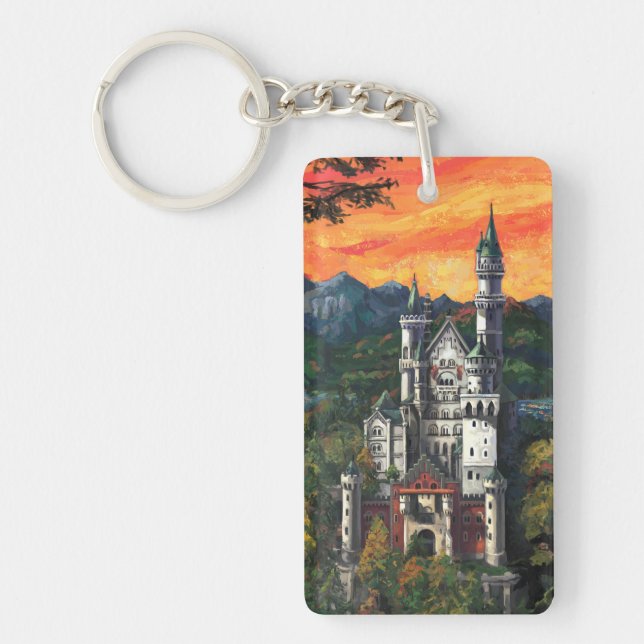 Castle Schloss Neuschwanstein Key Ring (Front)