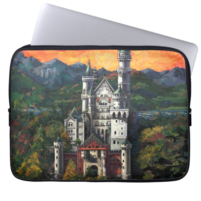 Castle Schloss Neuschwanstein Laptop Sleeve (Front)