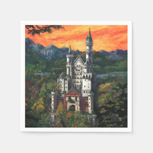 Castle Schloss Neuschwanstein Napkin