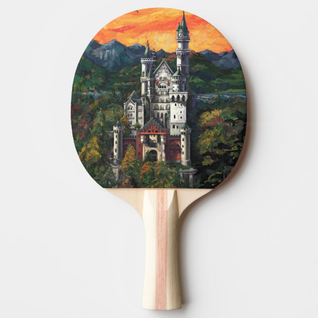 Castle Schloss Neuschwanstein Ping Pong Paddle (Front)