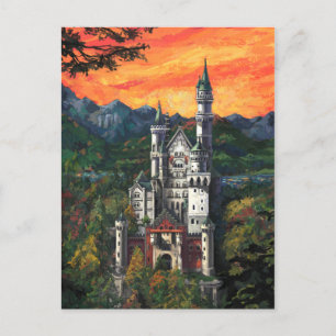 Castle Schloss Neuschwanstein Postcard