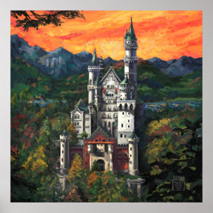 Castle Schloss Neuschwanstein Poster