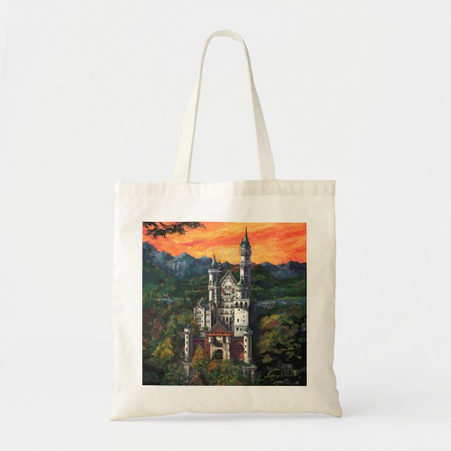Castle Schloss Neuschwanstein Tote Bag (Front)