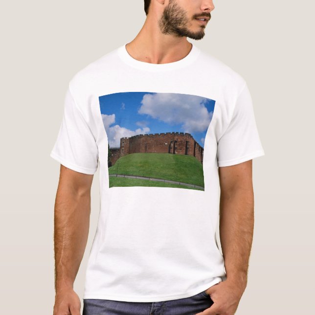 Castle showing half moon tower, Chester, T-Shirt (Front)