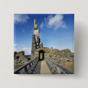 Castle Sinclair Girnigoe, Wick, Caithness, 2 15 Cm Square Badge