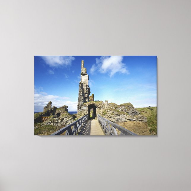 Castle Sinclair Girnigoe, Wick, Caithness, 2 Canvas Print (Front)