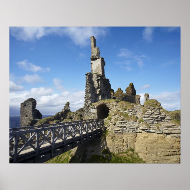 Castle Sinclair Girnigoe, Wick, Caithness, Poster (Front)