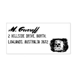Castle Skull Rubber Stamp