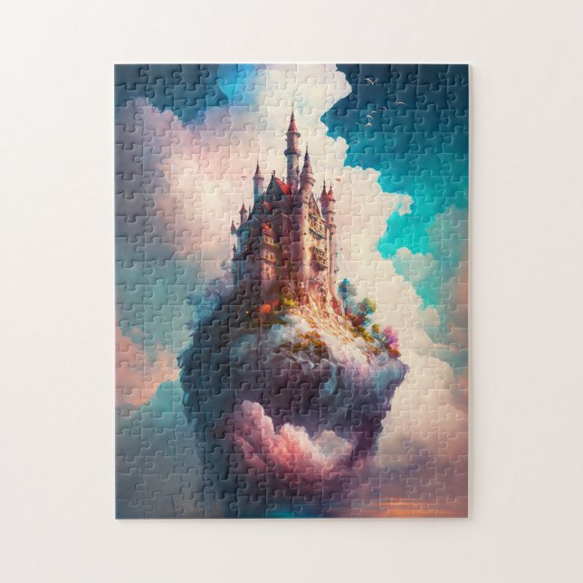 Castle Sky Clouds Fantasy Art Jigsaw Puzzle (Vertical)