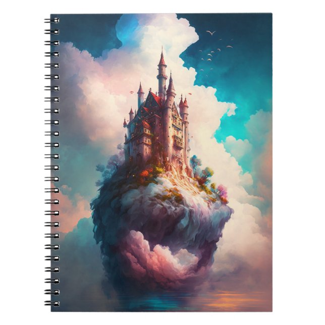 Castle Sky Clouds Fantasy Art Notebook (Front)
