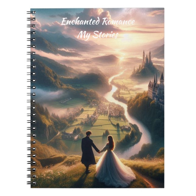 Castle Story Couple Enchanted Pages  Notebook (Front)