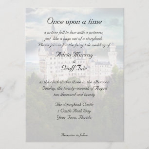 Castle Theme Wedding Invitation
