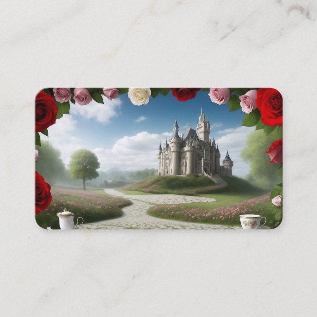 Castle Through the Wonderland Portal Bookmark Business Card (Front)