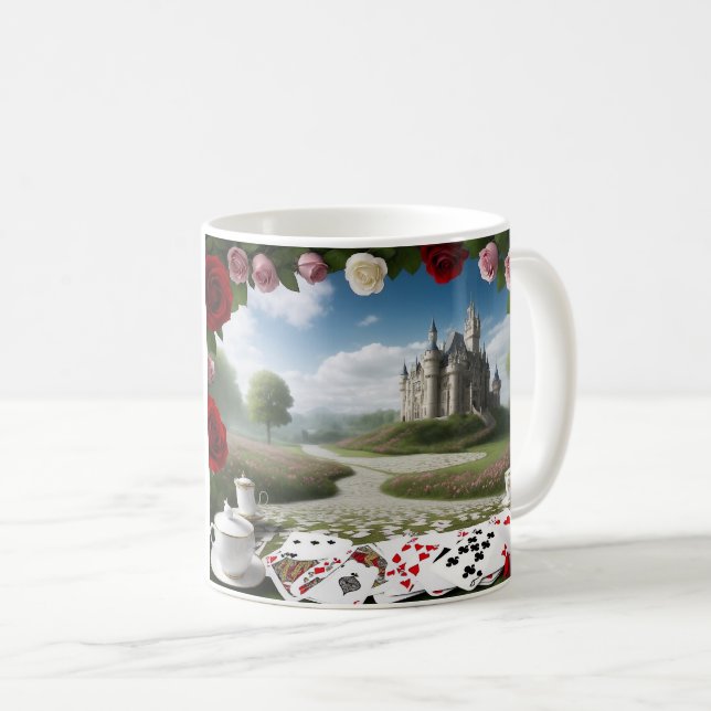 Castle Through the Wonderland Portal Coffee Mug (Front Right)