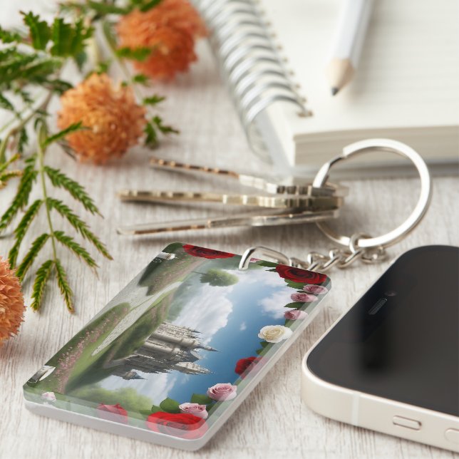 Castle Through the Wonderland Portal Key Ring (Front Right)