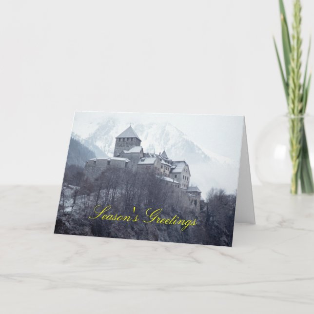 Castle Vaduz Liechtenstein Holiday Card (Front)