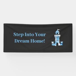 Castle Watercolor Art Welcome Banner