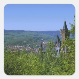 Castle, Wernigerode, Saxony Anhalt, Germany Square Sticker