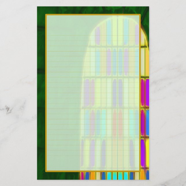 Castle Window II Fine Lined Stationery (Front)