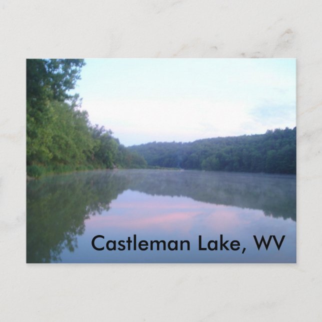 Castleman Lake, WV Postcard (Front)