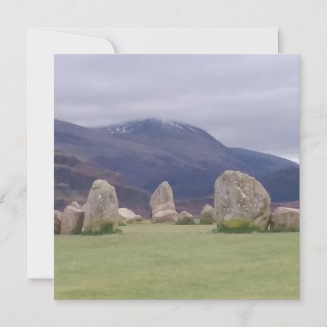 Castlerigg Stone Circle Flat Greeting Card (Front)