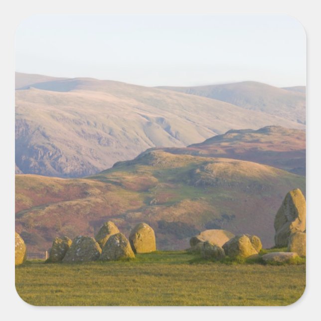 Castlerigg Stone Circle, Lake District, Cumbria, 2 Square Sticker (Front)