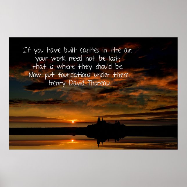 Castles in the air poster - Sunset and Thoreau (Front)