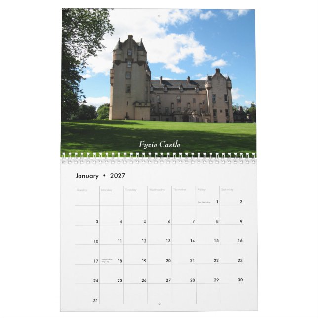 Castles of Scotland 2011Calendar Calendar (Jan 2027)