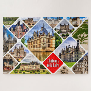 Castles of the Loire Valley. Collage. Jigsaw Puzzle