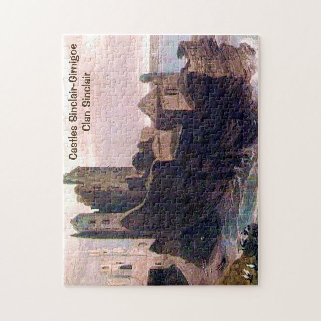 Castles Sinclair-Girnigoe – Clan Sinclair Jigsaw Puzzle (Vertical)
