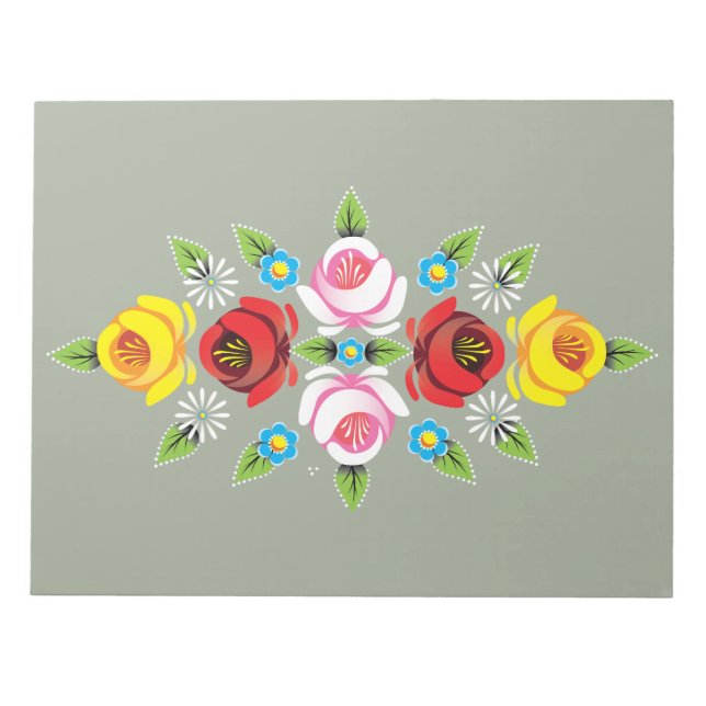 Castles - Traditional Canal Folk Art Notepad (Front)